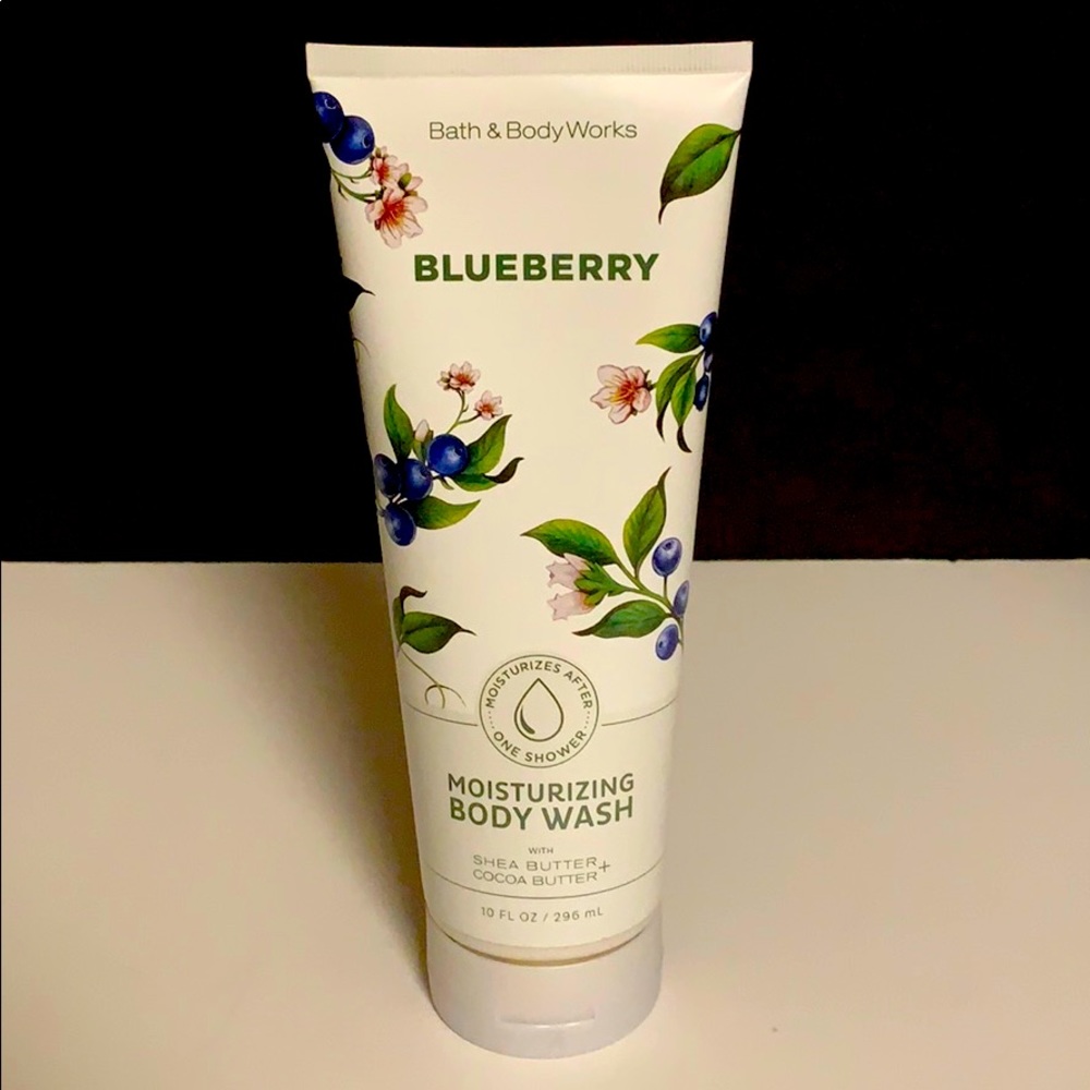 BBW Blueberry moisturizing body wash.